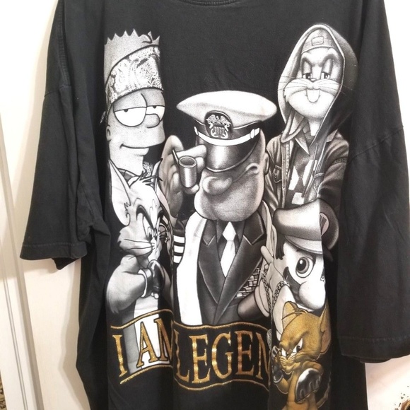 None Shirts Vintage 90s I Am Legend Bugs Bart Simpson K12 Poshmark